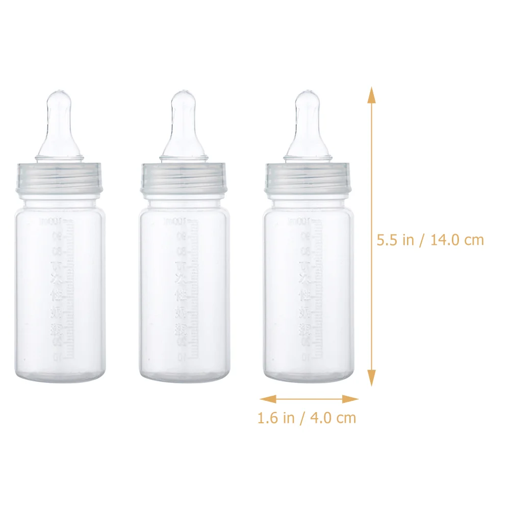 3pcs Disposable Baby Milk Bottle Once Off Feeding Nursing Bottle Transparent Design Compact Lightweight Portable Hospital