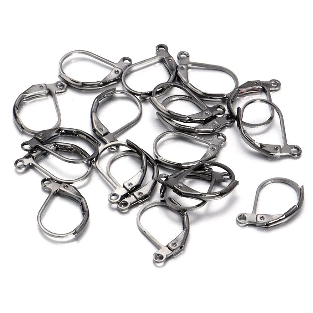 Orecchini Componenti Ipoallergenici 100 Pezzi Ganci Per Orecchini Ipoallergenici In Acciaio Chirurgico Placcato Argento - Chiusure Francesi Orecchini Swarovski