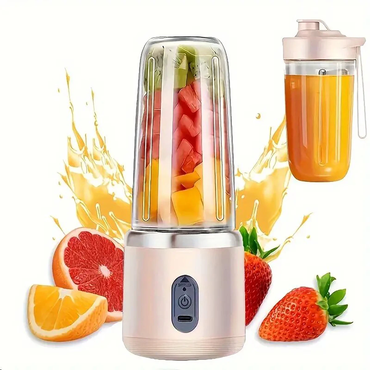 Fruit Juicer 1 portable 304 stainless steel blades dual cup design for mixers kitchen use outdoor camping easy to clean
