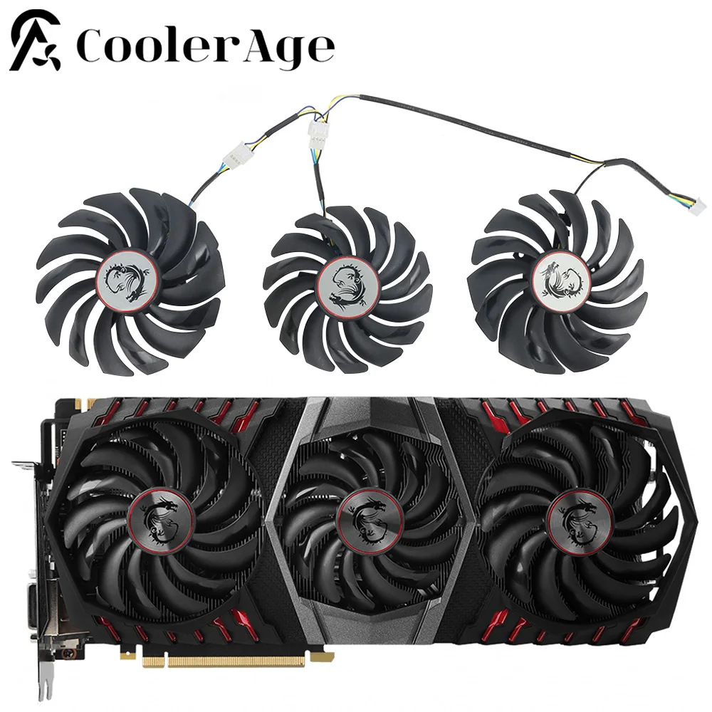 Nuova Sostituzione Del Radiatore Della Ventola Di Raffreddamento 85Mm 85 95Mm Per Msi Geforce Gtx 1080 Ti Gaming X Trio Gup Fan