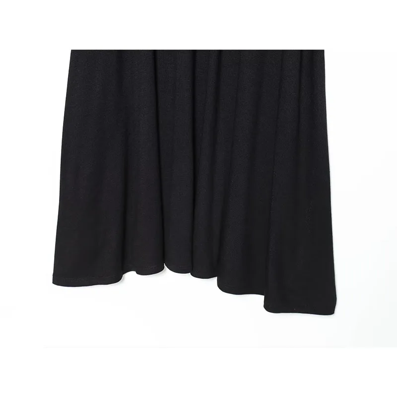 Women's Fashion Knitted Long Dress Women Long Sleeve V neck Midi Dress 2025 New Slim Dress Pleated Streetwear Casual Dress