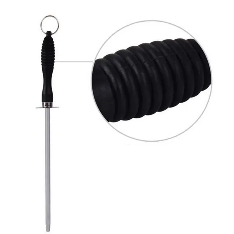 주방 도구 탄소강 칼갈이, 걸이 구멍이 있는 칼갈이 (10인치)