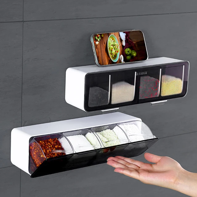 Kitchen Wall-mounted Seasoning Box: Convenient and Organized Spice Storage Solution