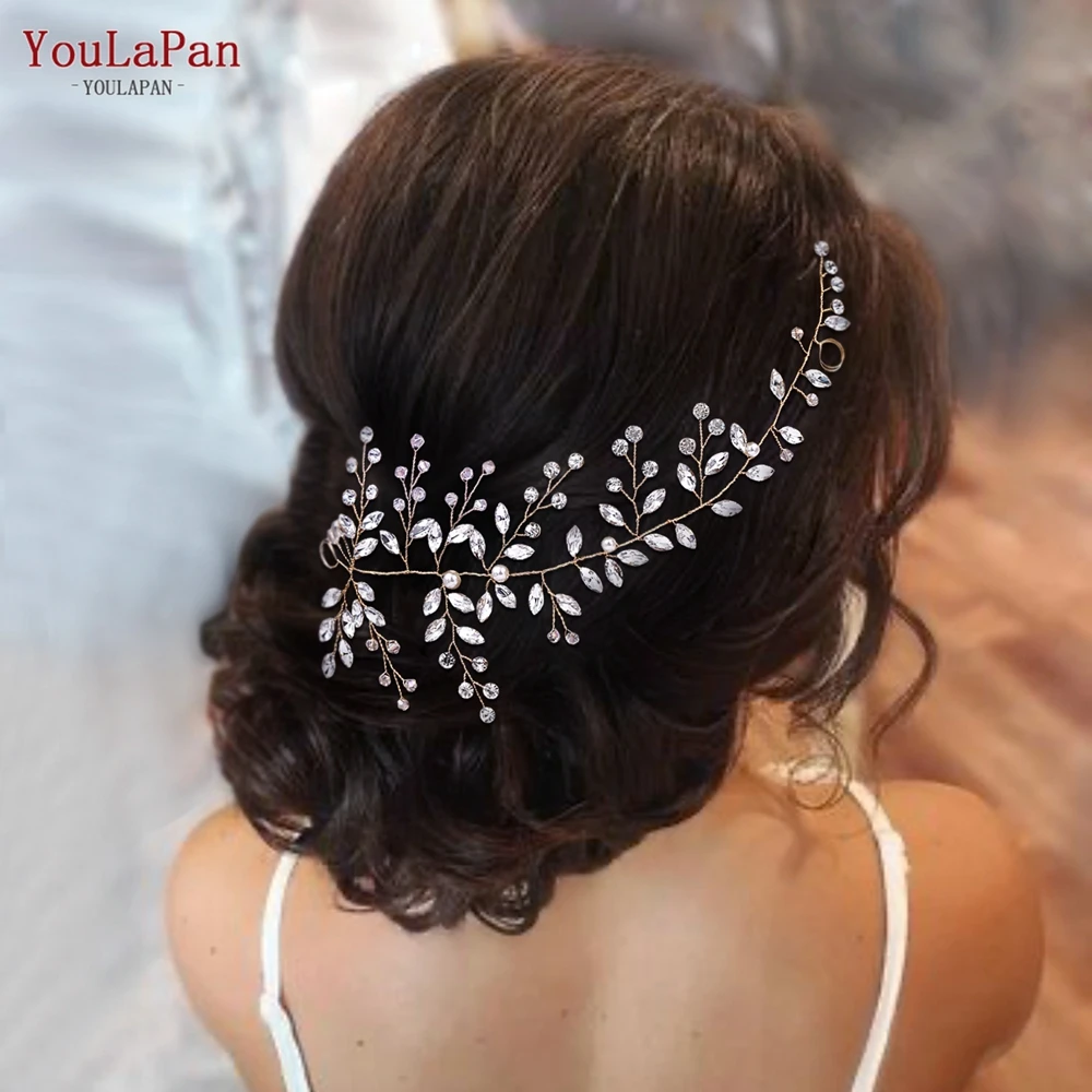 TOPQUEEN HP21 Wedding Party Headdress Wedding Hair Accessories Wedding Fascinator Crystal Rhinestone Wedding Headpieces