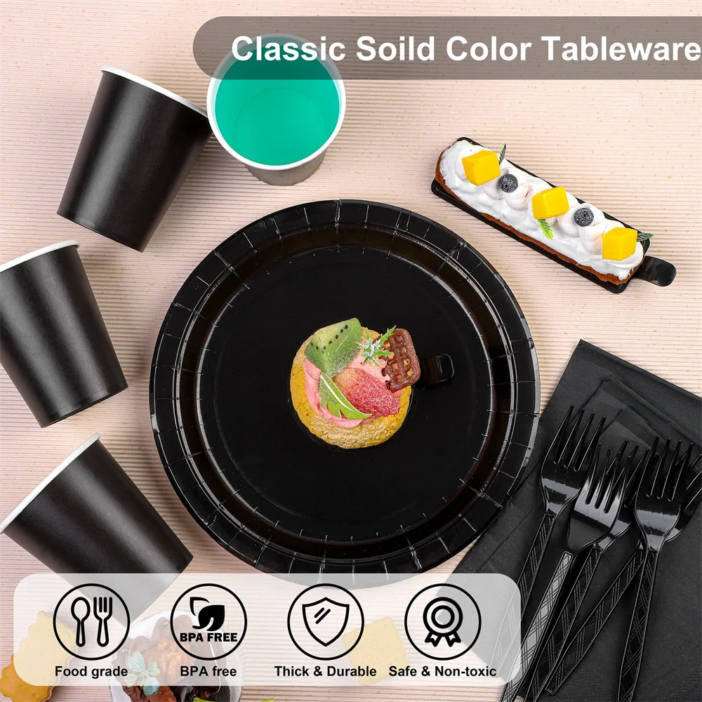Party Tableware Disposable Food Trays 10pcs Disposable Paper Plates 7 Inch Dessert Plate