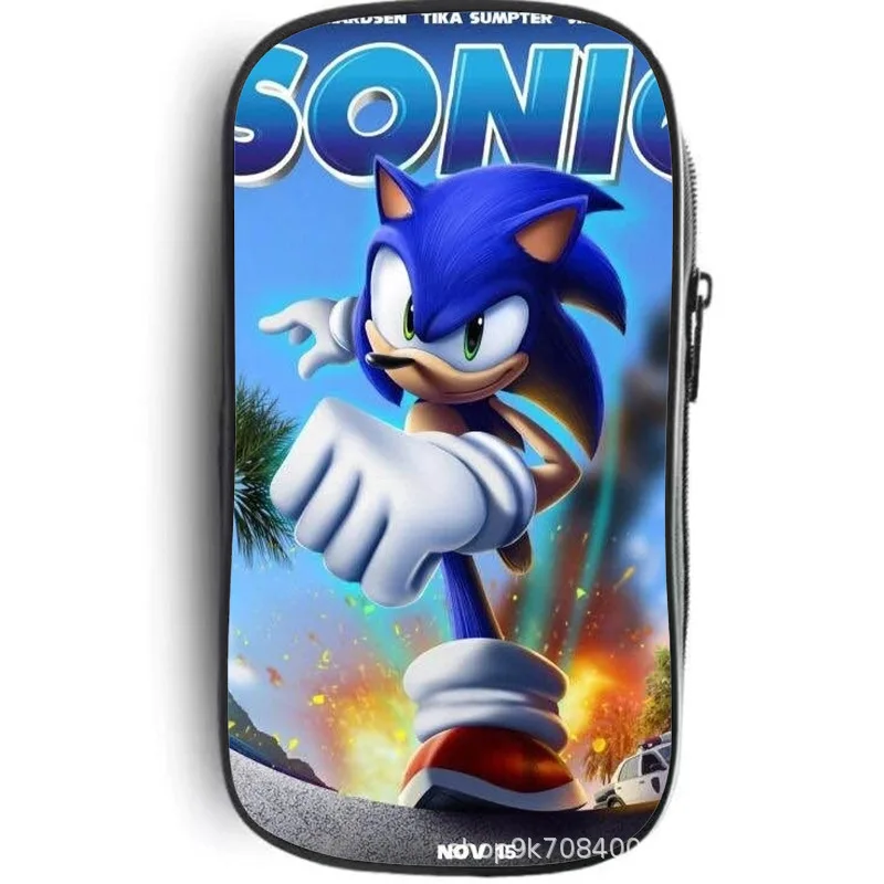 Sonic Large Capacity Multi-Functional Waterproof Pencil Case for Students - Oxford Fabric Bag
