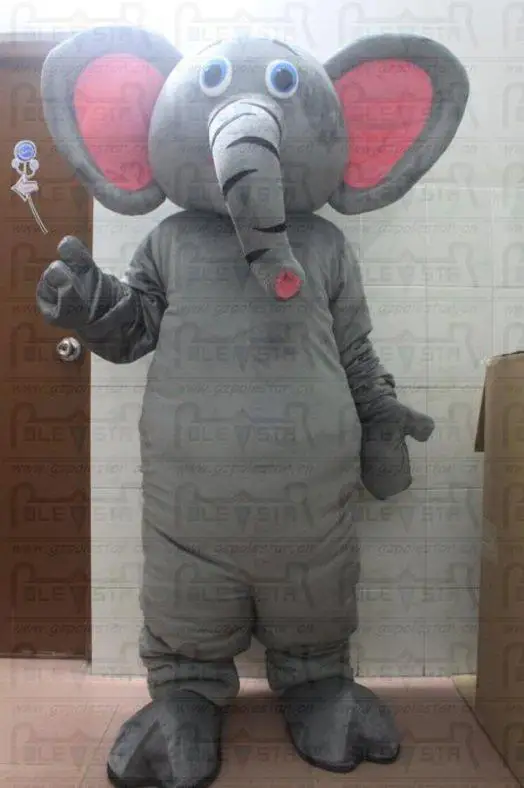 

New Adult Hot Sale Foam Cute Grey Elephant Fancy Cartoon Mascot Costume Plush Christmas Fancy Dress Halloween Mascot Costume