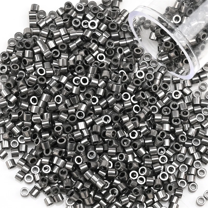 Elegant Metallic Seed Beads in Golden & Silver Tones - 1200pcs