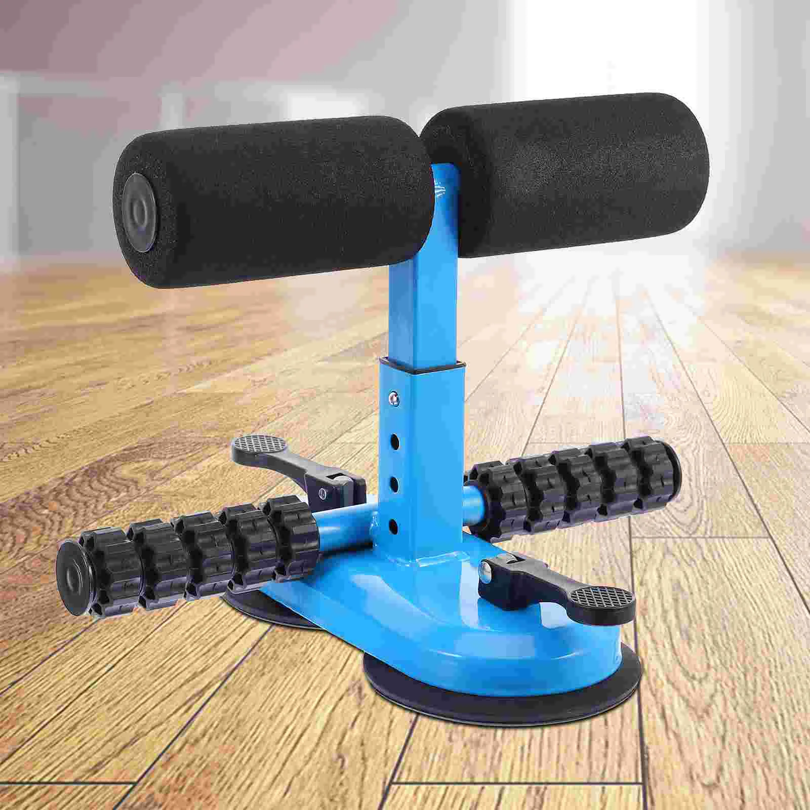 Cable Sit up Machine Bar Table Adjustable Sit-up Assist Tripod Blue Metal Abdominal Curl