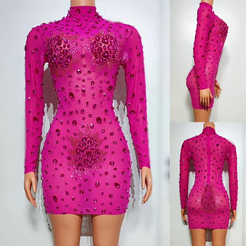 

Женский танцевальный костюм Gogo, облегающее платье с длинным рукавом, одежда для ночного клуба, бара, сценического шоу, экипировка для певицы, модель VDL121