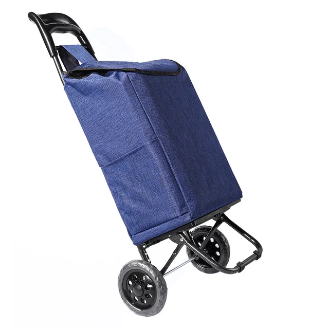 Bevásárlókosár Kis Húzó Kocsi Kézi-Pull Bevásárló Tárgy Hegymászó Lépcsők Összecsukható Könnyű Otthoni Kempingrúd