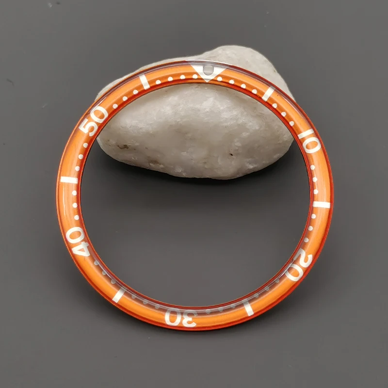 Flat Resin Aluminium Bezel Insert for Watch Cases - 39mmx32mm