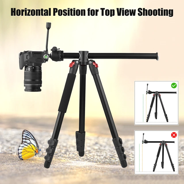 gjorde det krans Se venligst 67" Multi-functional Photography Tripod for Camera Horizontal Tripod Stand  360° Rotatable Ball Head for DSLRs Travel Photography _ - AliExpress Mobile