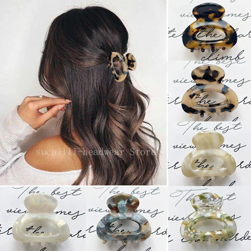 ladies headband 2022 Acetate Hair Claw Clip for Women Girls Mini Leopard Hair Clips Chic Hairclip Barrettes Crab Hairpins Clamp Hair Accessories butterfly hair clips