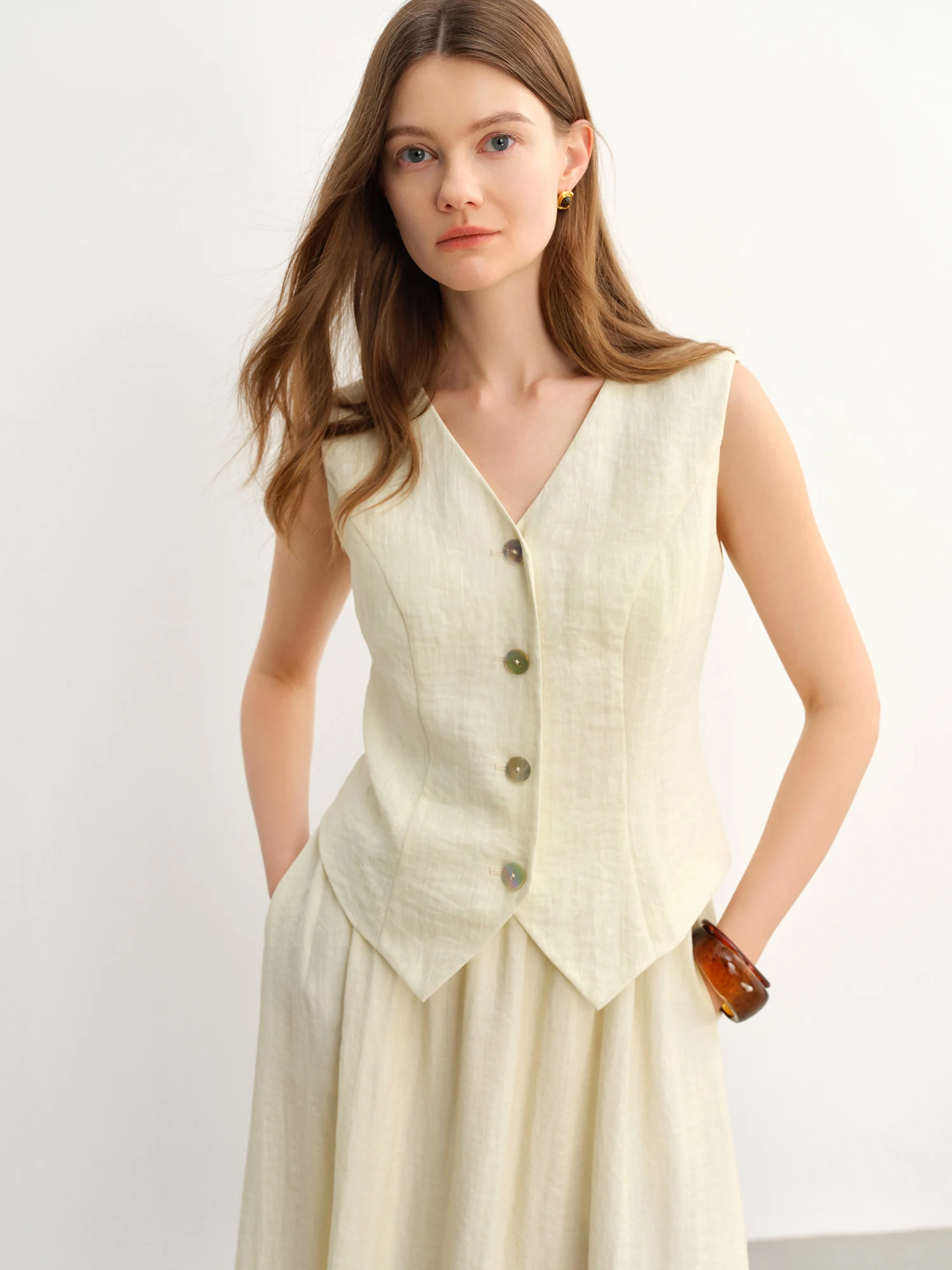 DUSHU Vest Skirt Fashion Suit 2025 Summer New Design