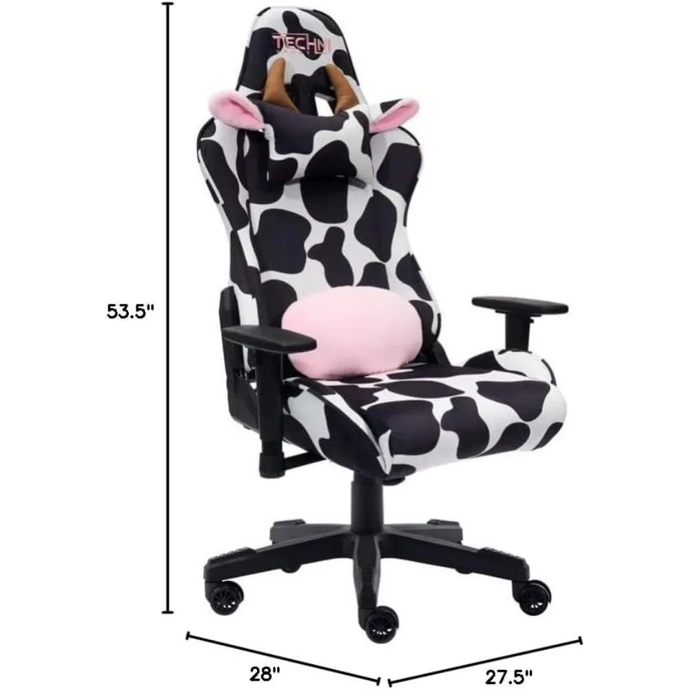 Ergonomics Gaming Chairs with Massage Lumbar Support and Headrest, Computer Chair with Armrest, 360°Swivel Seat. Gaming Chairs 3