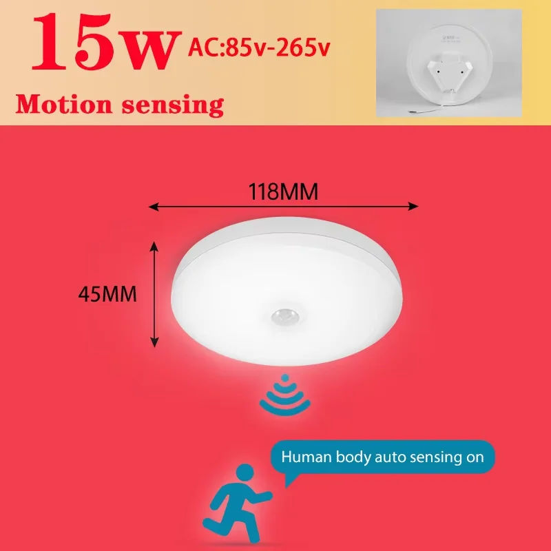 Enhanced Motion Sensor LED Ceiling Light