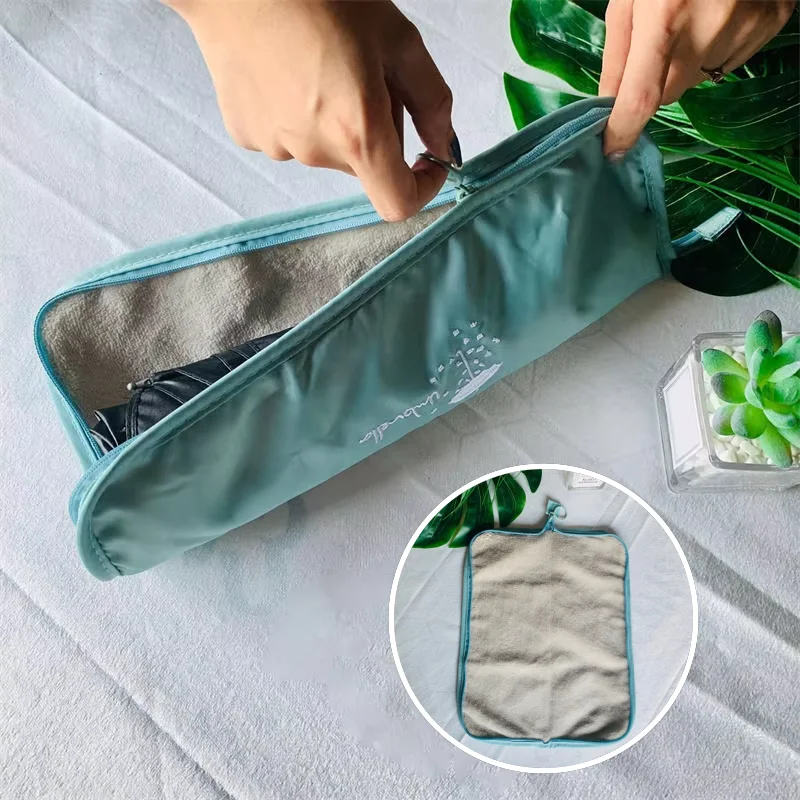 Small Fresh Umbrella Storage Bag Clutch Type Absorbent Folding Waterproof Storage