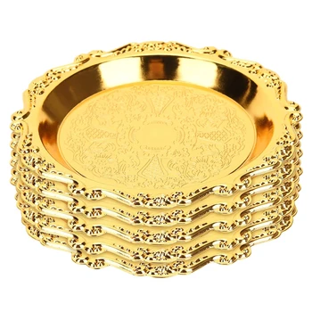 3 Pcs Decorative Tray, Vintage Round Serving Tray, Bathroom Vanity Tray, Jewelry Tray for Food Perfume Key Candle Organizer Tray