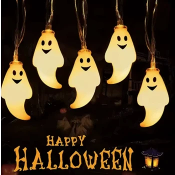 3m Ghost LED String Lights for Halloween Battery Powered DIY Lights Indoor Outdoor  Atmosphere Home Party Festival Decoration