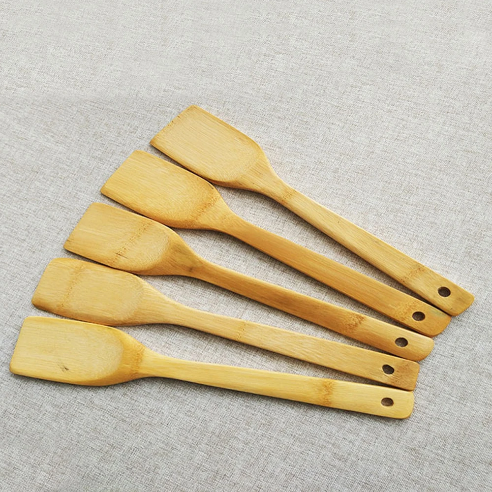 Long Handle Bamboo Spatula Cooking Kitchen Utensils Food Spoon Wooden