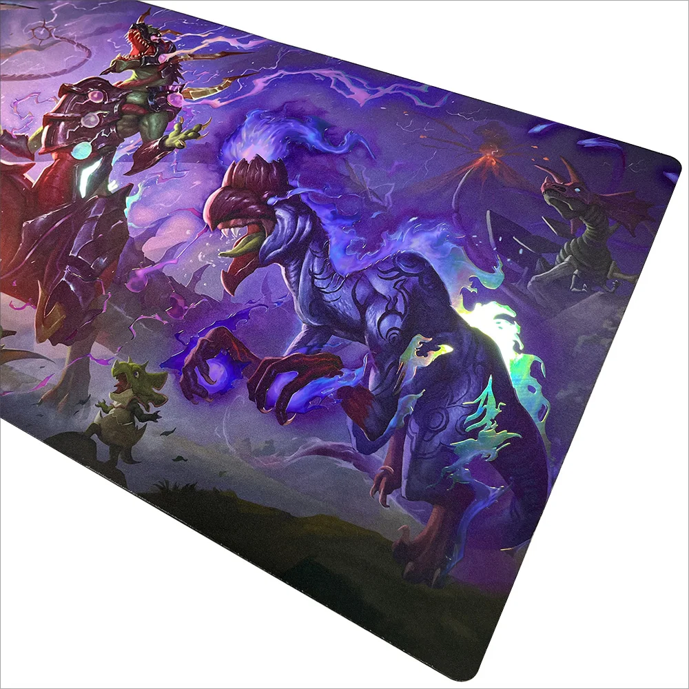 Yu-Gi-Oh New Mlikemat Foil Holographic Shinny Playmat Ultimate Conductor Tyranno CCG TCG Trading Card Rainbow Game Mat+Free Bag 3