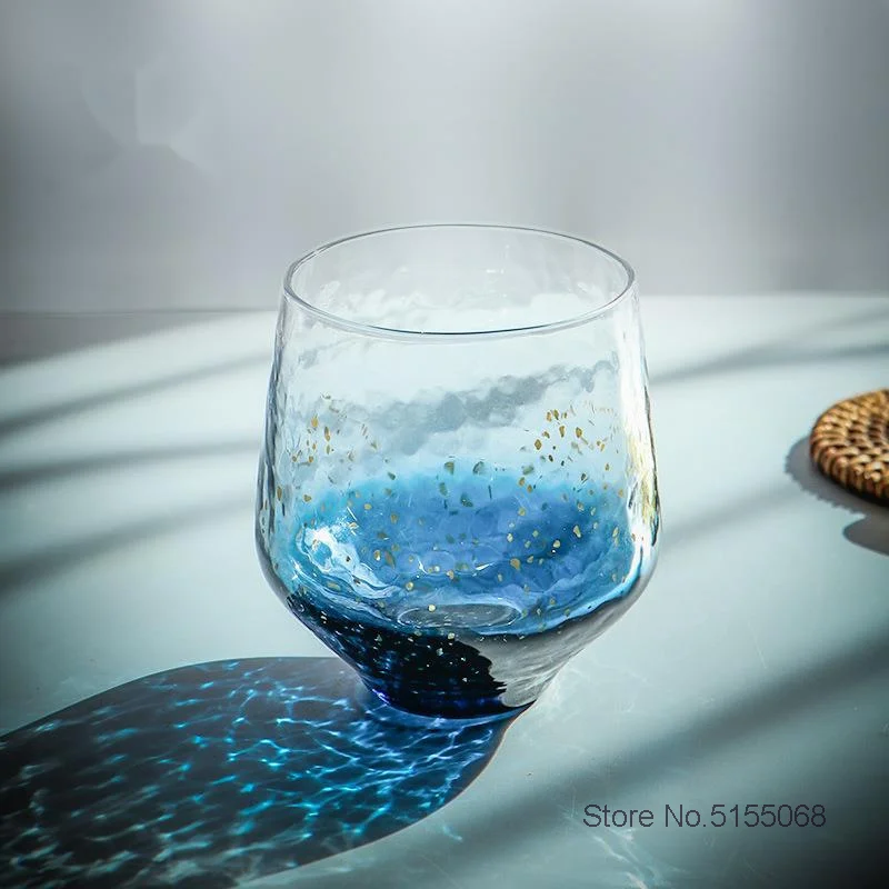 250ml Blue Starry Sky Whiskey Cup Japanese TOYO SASAKI Shadow Wine Glass Artwork Whisky Tumbler XO Chivas Cognac Brandy Snifter