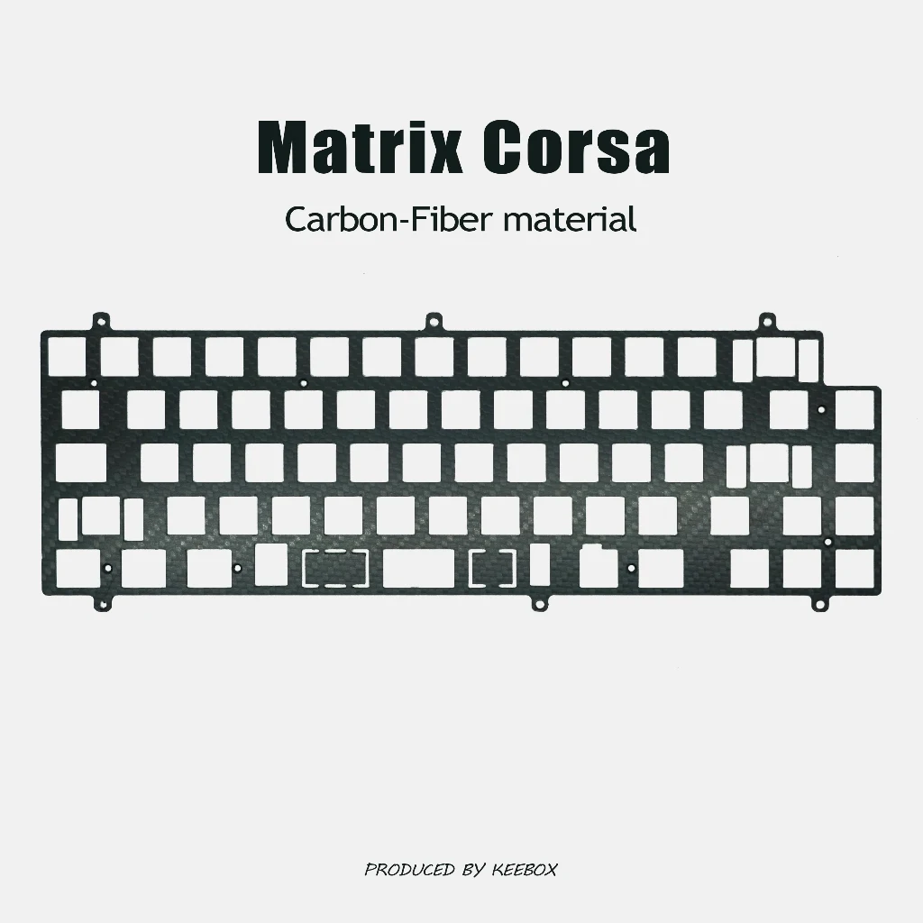 Keebox Matrix Corsa 6xv PC PP POM FR4 ALU 탄소 포지셔닝 플레이트 키보드 키트 PCB 장착 기계식 키보드 맞춤형 플레이트