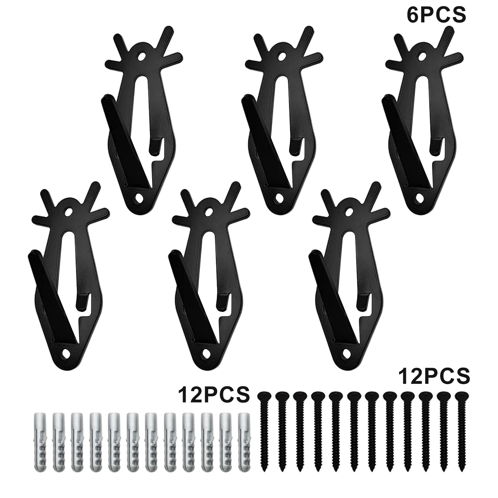 

6 шт. подвесная Европейская вешалка в виде черепа, безопасный домашний декор Pronghorn для демонстрации стильных сверхпрочных настенных креплений с винтами