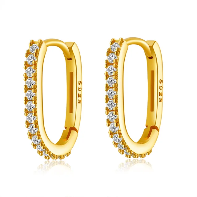 2022 Trend Gold Hoop Earrings For Women Luxury Fine Small Silver Color Huggie Earring Designer Origin Minimalism Fashion Jewelry HES5