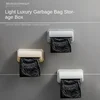Toilet garbage bag storage box, no punching, simple wall mounted collector, kitchen pull-out sorting garbage box 2