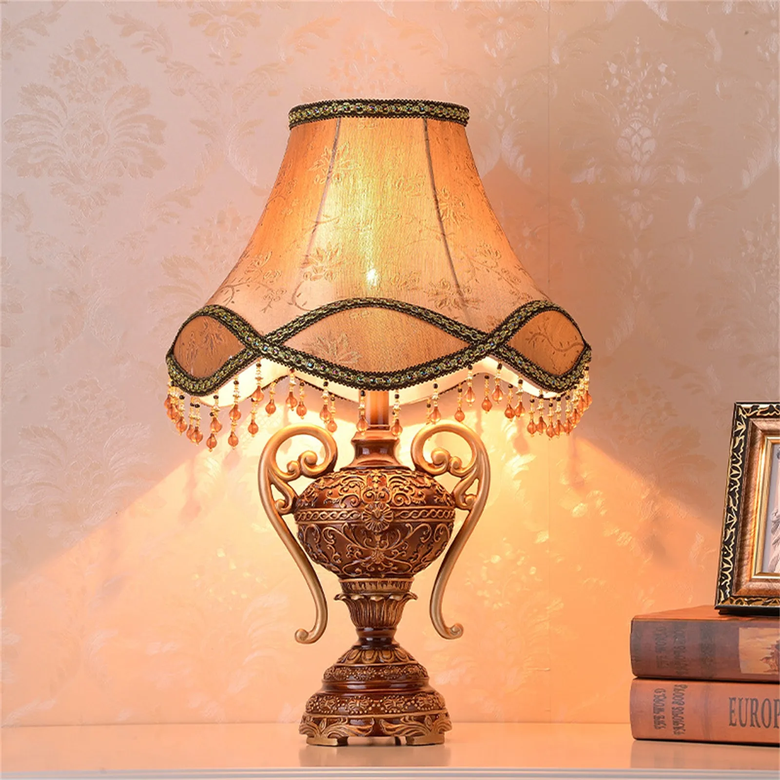 

Table Lamp Fabric Bedside Lamp Nightstand Lamp Desk Lamp With Cylinder Lamp Shade Warm Table Lamp Home Decor 독서등 책갈피 책상 조명