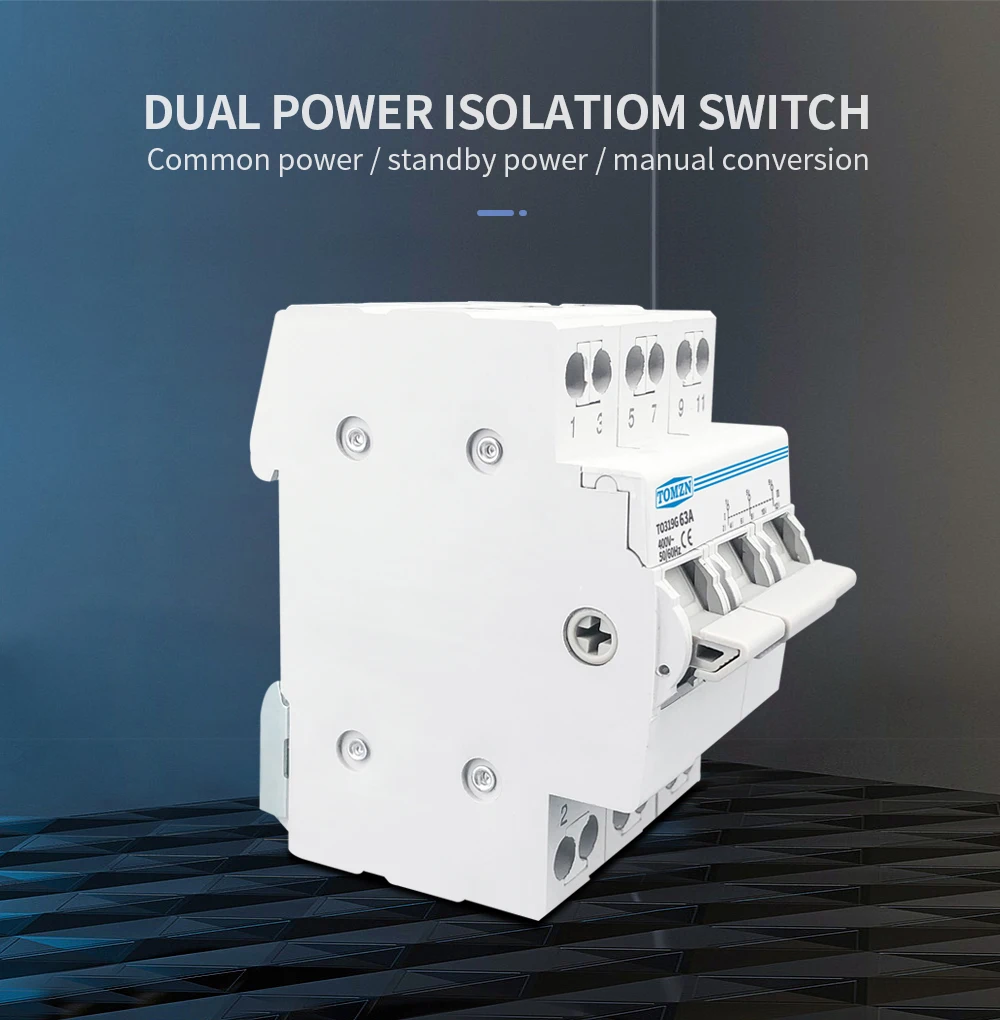3P 380V AC 40A 63A MTS Dual Power Manual Transfer Isolating Switch Interlock Cir