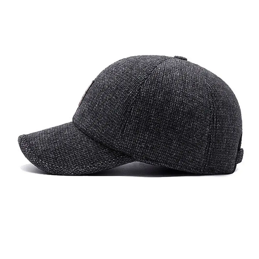 Winter hat men adjustable autumn outdoor thick warm earmuffs baseball cap