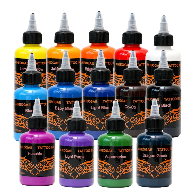 15ml 14 Colors Professional Tattoo Ink For Body Art Pigment Permanent  Microblading Beauty Art Tattoo Ink Supplies - Tattoo Inks - AliExpress