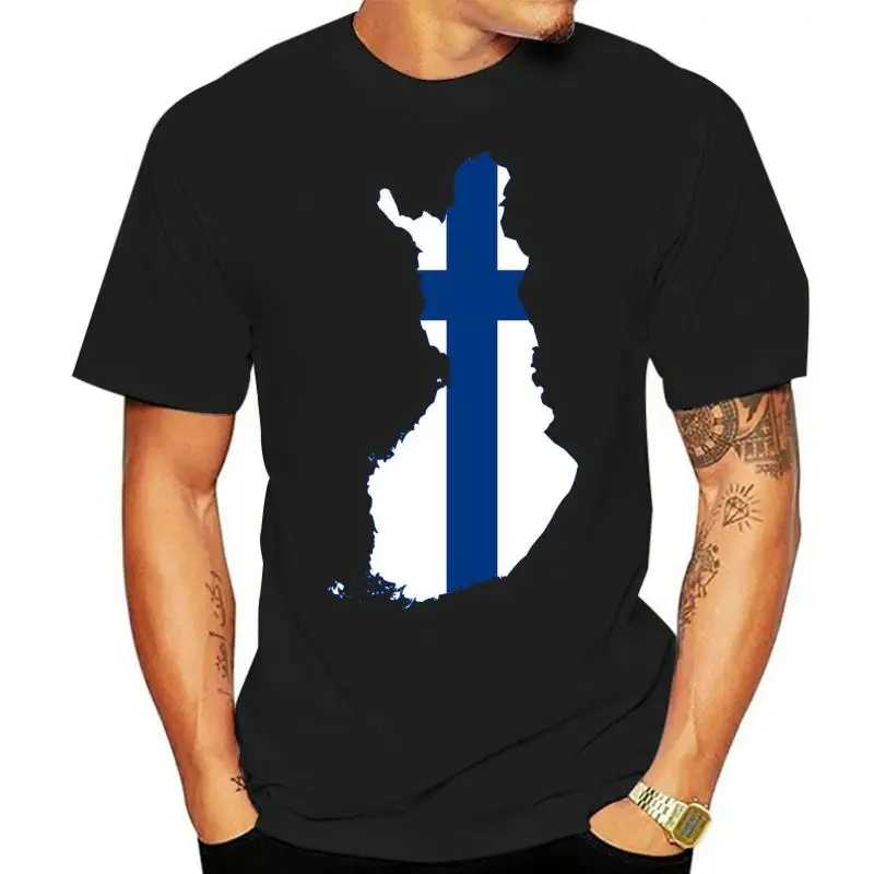 

Finland Map Flag Unisex T Shirt Pure Cotton Tee Shirt fashion brand men tee-shirts humor t-shirt Short sleeve casual tee tops