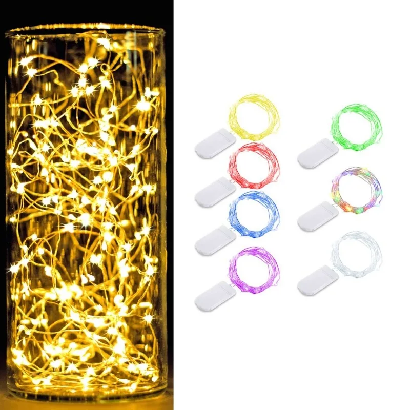 

10M LED String Lights Waterproof Led Copper Wire Fairy Lights Battery Operated DIY Wedding Party Christmas Decoration Garland