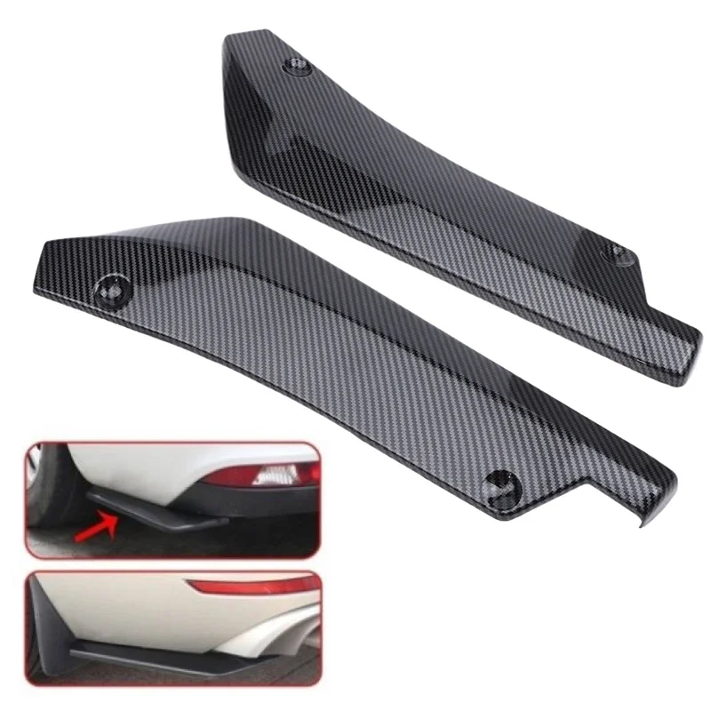 Carbon Fiber Side Skirt Extension Car Rear Bumper Strip Lip Spoiler