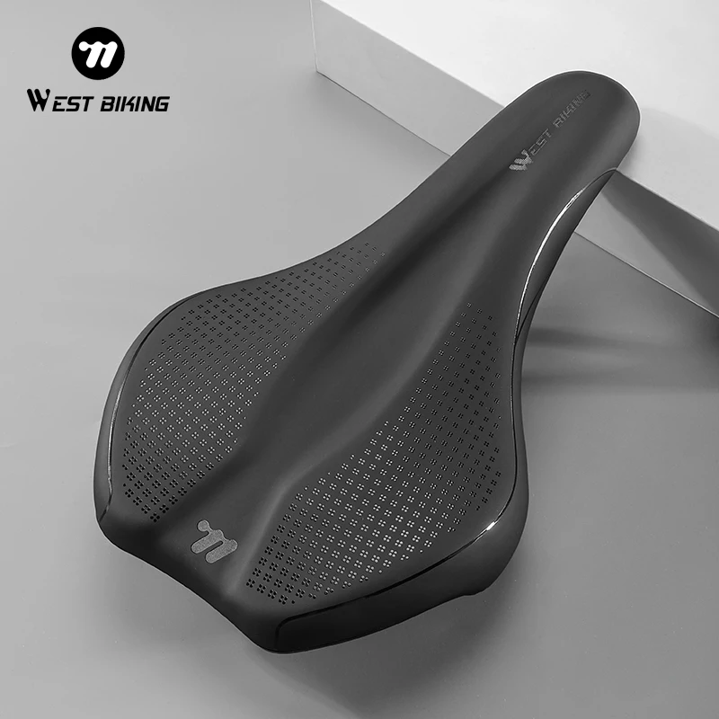 WEST BIKING Bicycle Saddle Seat Road Mountain Bike Cushion For Men Soft PU Leather MTB Comfortable Cycling Saddles Multicolor bicycle saddle bicycle seat cushion bike riding cushion
