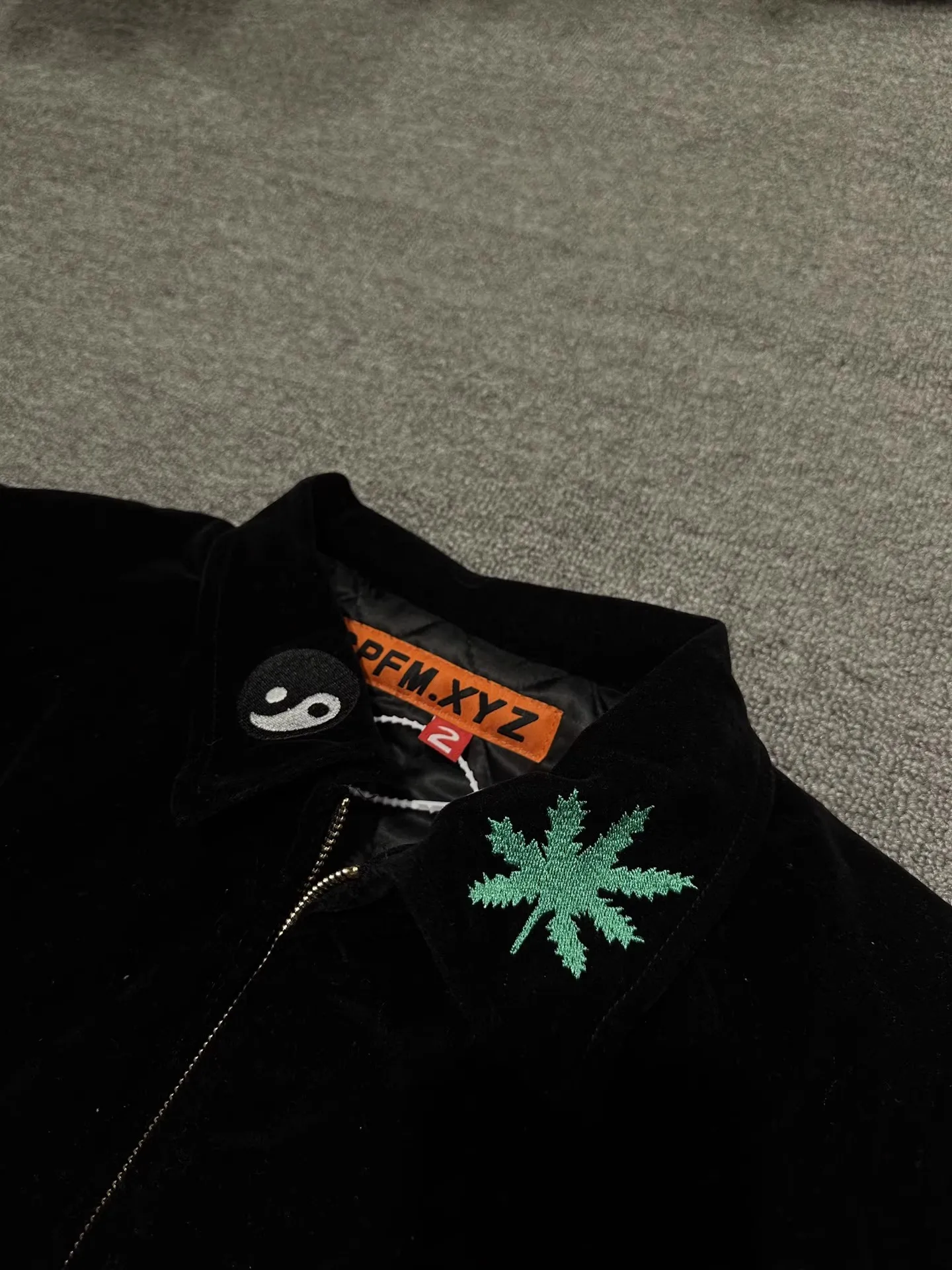 CPFM.XYZ too slow souvenir jacket Suede Heavy Industry Embroidered Souvenir Jackets and Jackets