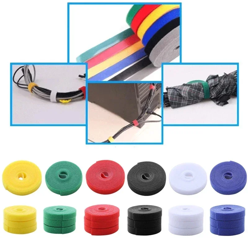 Plant Bandage Nylon Plant Ties 5Roll 2M Adjustable Support Hook Loop Reusable Garden Bamboo Cane Wrap Support Accessories plant ties,plastic plant cable ties,plastic plant supports,plant clips,plastic plant clips
