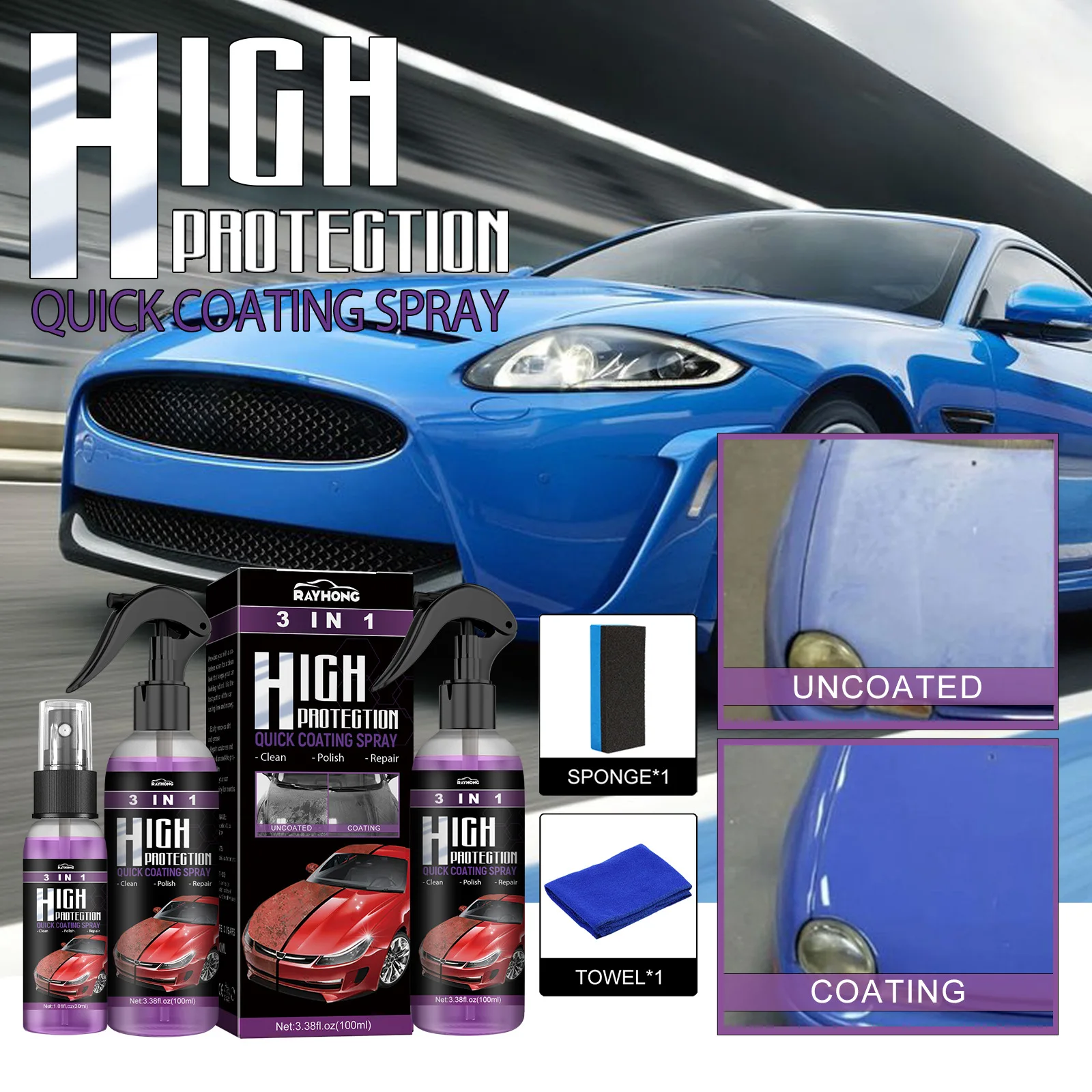 Auto Nano Ceramic Coating Car Shield Coating Cleaning Nano