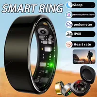 2025 New Smart Ring Heart Rate Blood Pressure Sleep Monitoring Motion Tracking IP68 Waterproof Men Women Smart Ring Holiday Gift