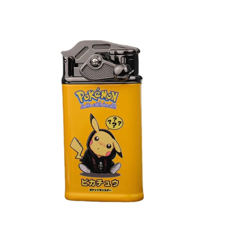 

Надувная ветрозащитная креативная зажигалка с изображением покемона качающегося Пикачу, синего пламени KTV, креативная зажигалка, оптовая продажа