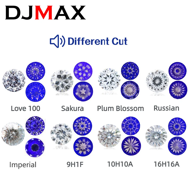 Rare Round Special Sakura Cut Moissanite Loose Stones 0.5