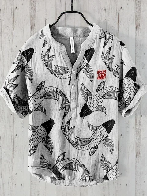 Hawaiian Printed Shirts men's and women's v-neck, hawaiian printed shirt