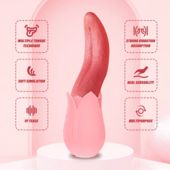 Tongue Licking Vibrators For Women Dildo Sex Toys for Adults 18 G spot Clitoral Stimulator Rechargeable Vibrator Female Sexy Toy 2
