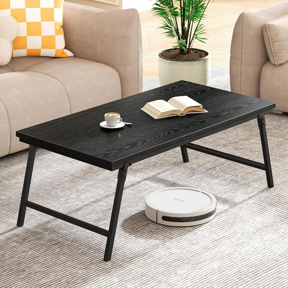 

Folding Coffee Table, Leg Latches Portable Sturdy Floor Table Desk for Sitting on The Floor