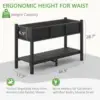 BONA Raised Garden Bed with Tools, 47*18*29 in, Poly Elevated Planter Box with Legs And Storage Shelf, Weather Resistant, 3- 3