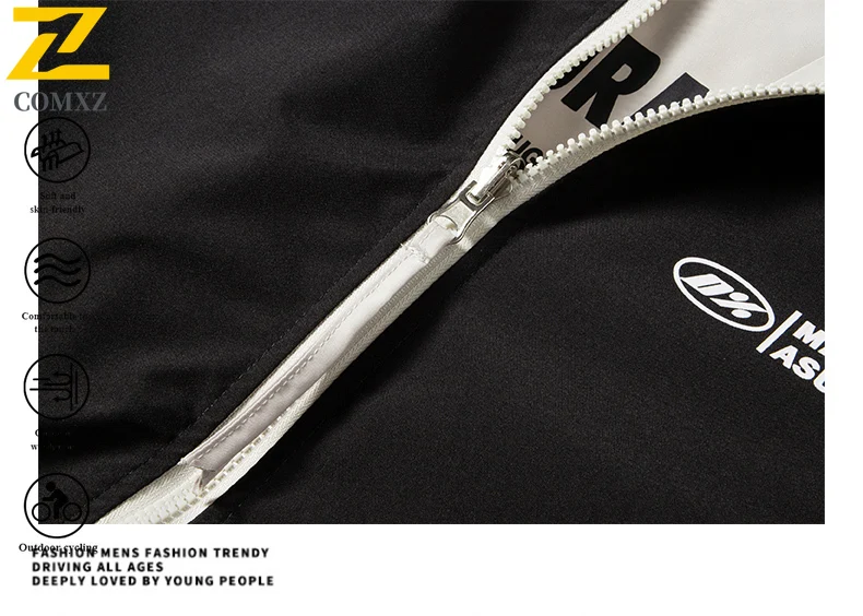 EiAO Jacket Striped Reversible  Men Women Stand Collar Casual Coat Waterproof Windproof Outdoor Print for Hiking Camping Fishing